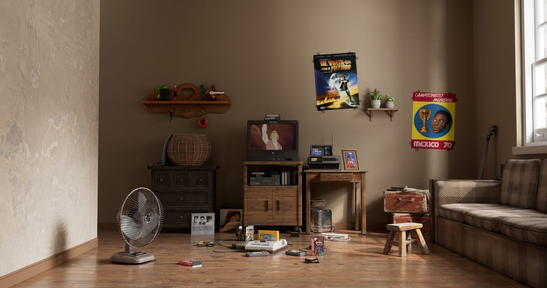 3D render — nostalgic room scene by J. V. Dias